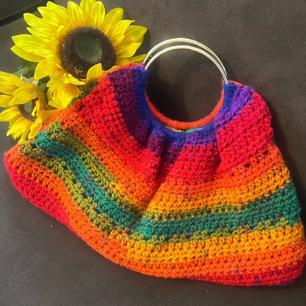 Colorful Crochet Handbag